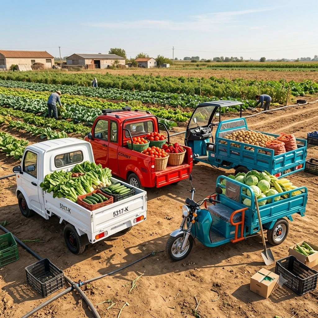 AI generated image of cargo tricycles 